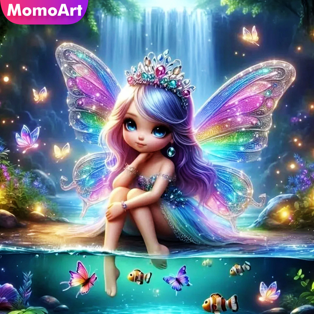 Photo Mosaic Print - Momoart Girl Diamond Mosaic Portrait New