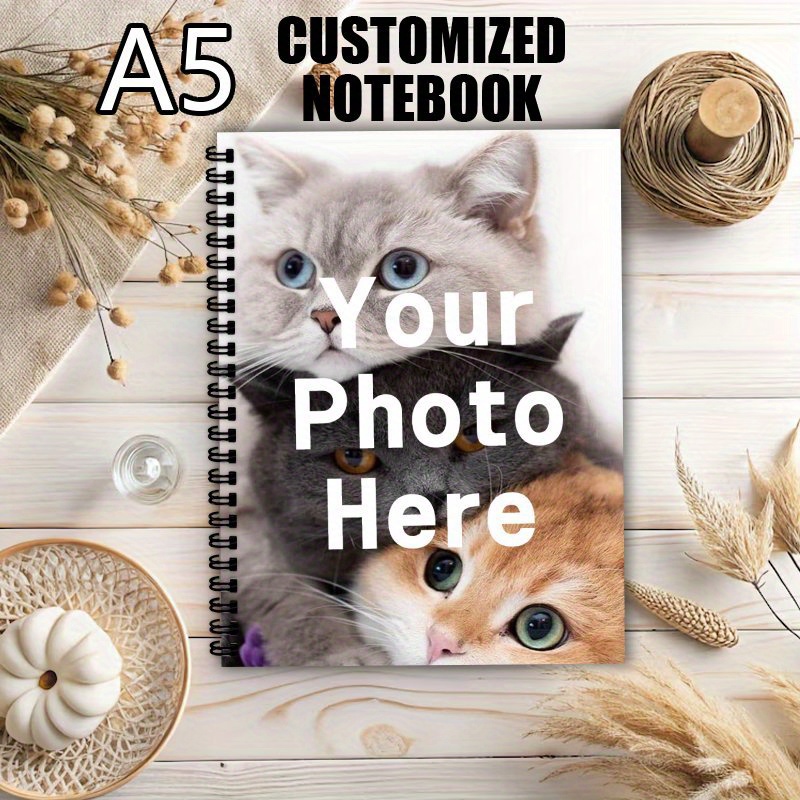 Custom Photo Book - Custom 1/2 Photo A5 Notebook Personalized