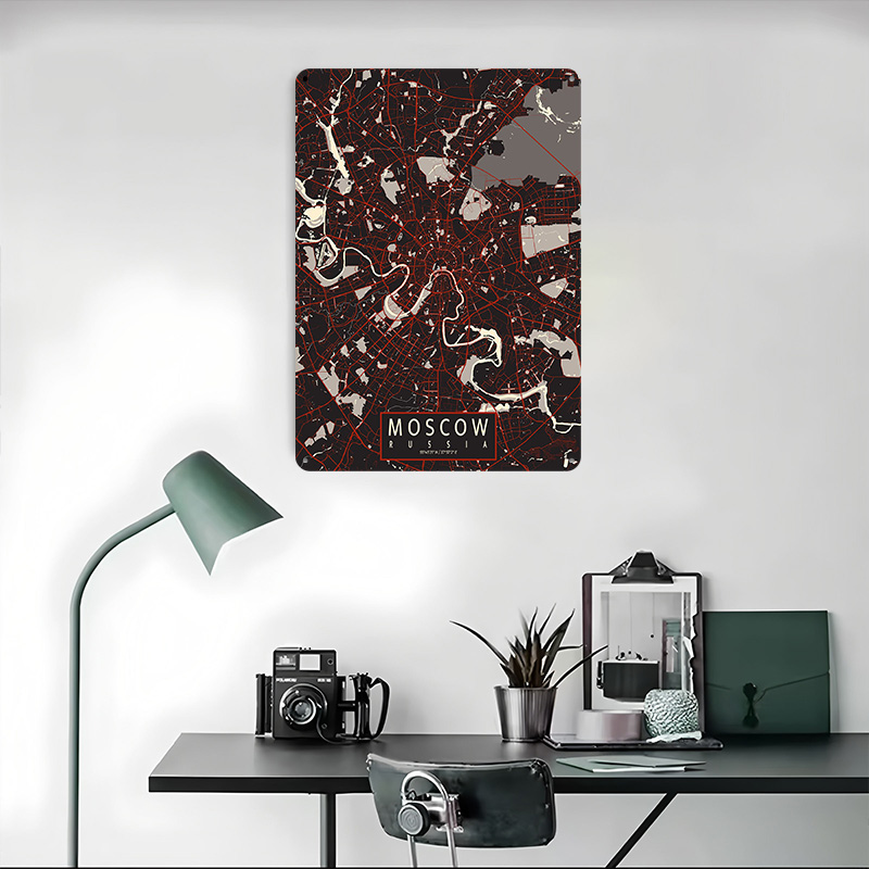 Moscow City Map Vector Metal P - огляд і ціна Custom Map Poster