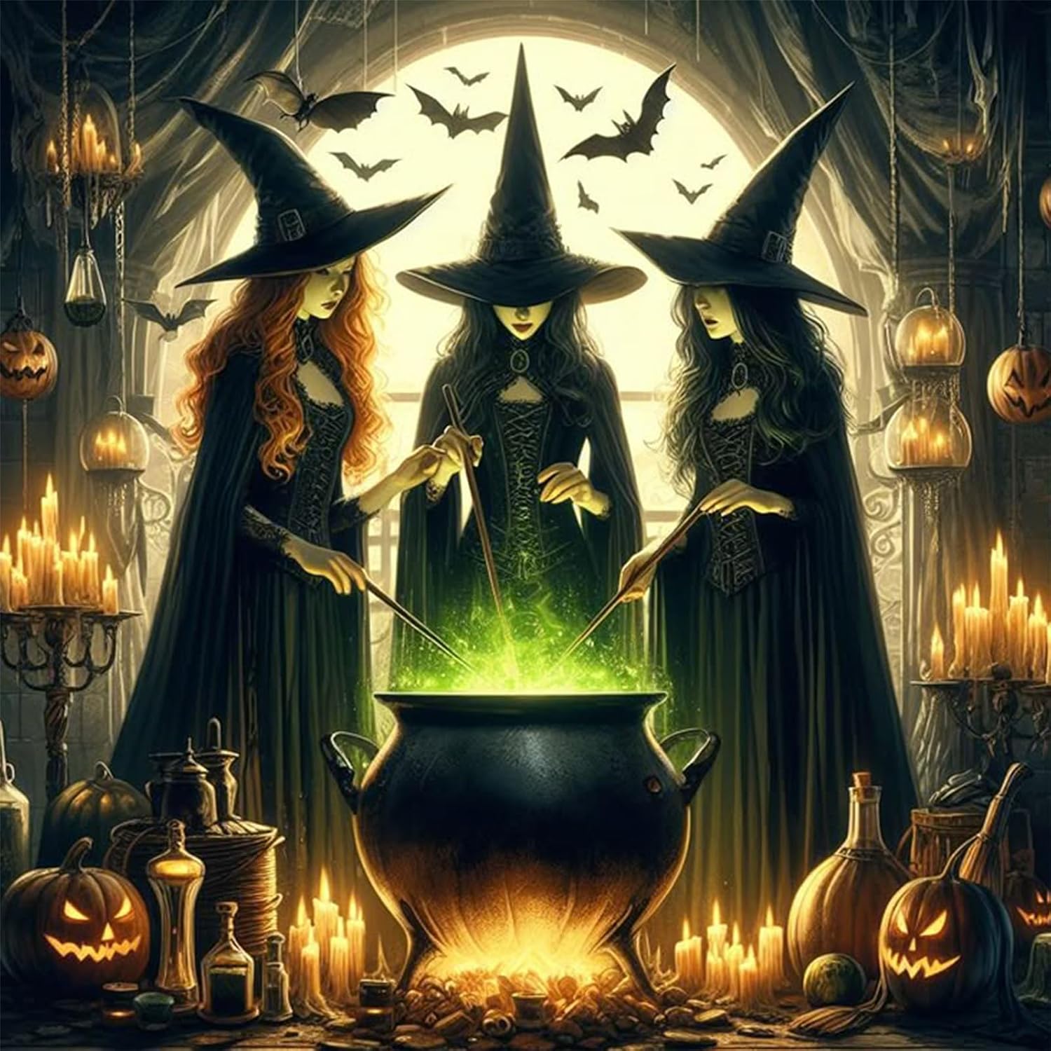RUOPOTY Witch Diy Diamond Pain - огляд і ціна Photo Mosaic Print
