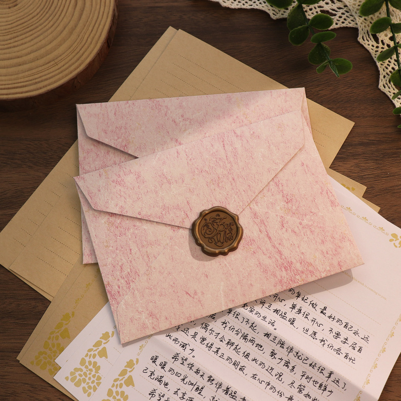 5pcs Gilded Shadow Envelope Ch - огляд і ціна Wax Seal Letter Kit