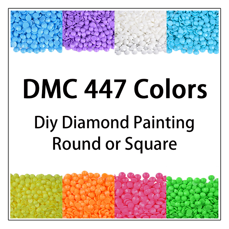DMC 447 Colors 5D Diy Diamond  - огляд і ціна Photo Mosaic Print