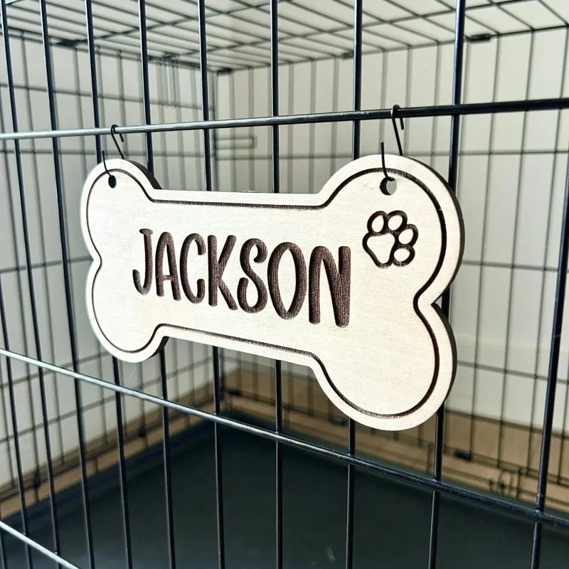 5PCS Custom Wooden Dog Tag - P - огляд і ціна Pet Portrait Custom
