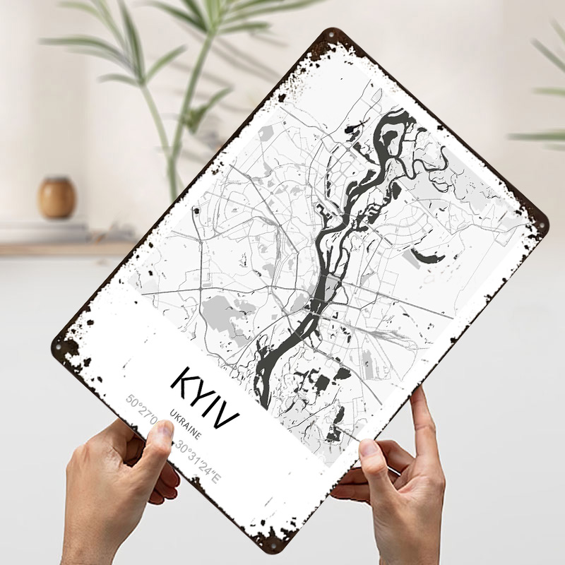 Kyiv City Map Printed Poster C - огляд і ціна Custom Map Poster