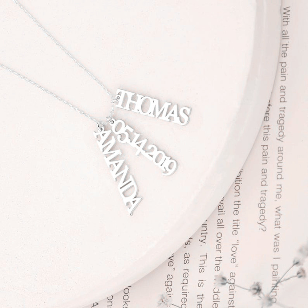 Custom Multiple Name Necklace  - огляд і ціна Birth Flower Necklace