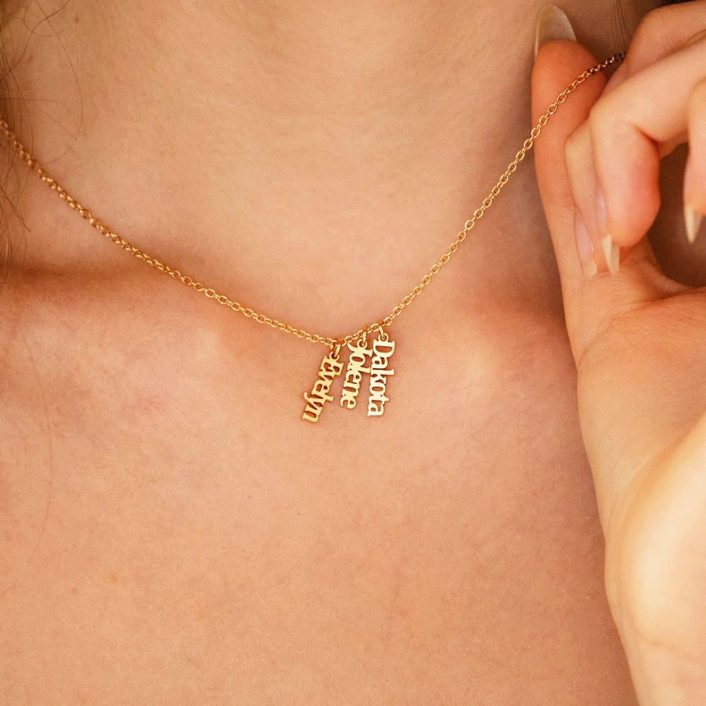Custom Multiple Name Necklace  - огляд і ціна Birth Flower Necklace