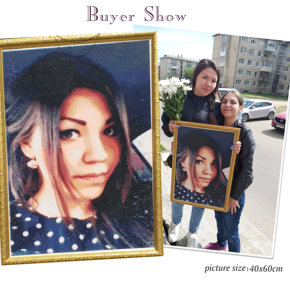 HUACAN Full Kits Diamond Paint - огляд і ціна Photo Mosaic Print