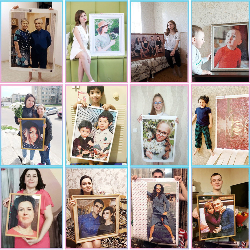 HUACAN Full Kits Diamond Paint - огляд і ціна Photo Mosaic Print