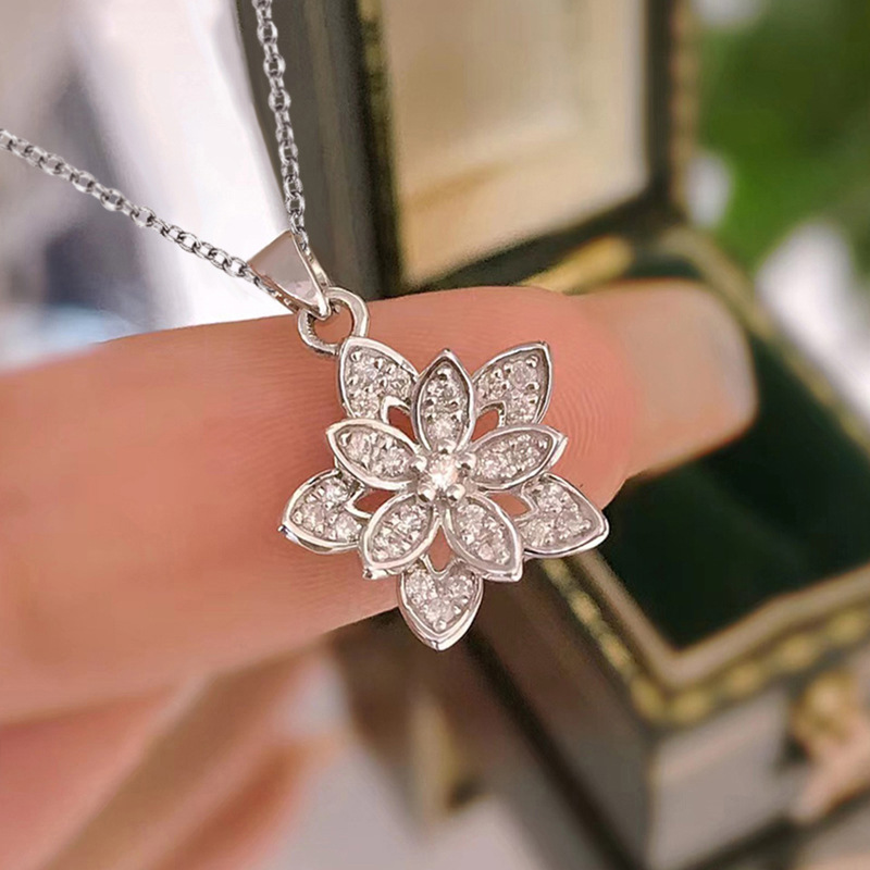 925 Sterling Silver Flower Nec - огляд і ціна Birth Flower Necklace