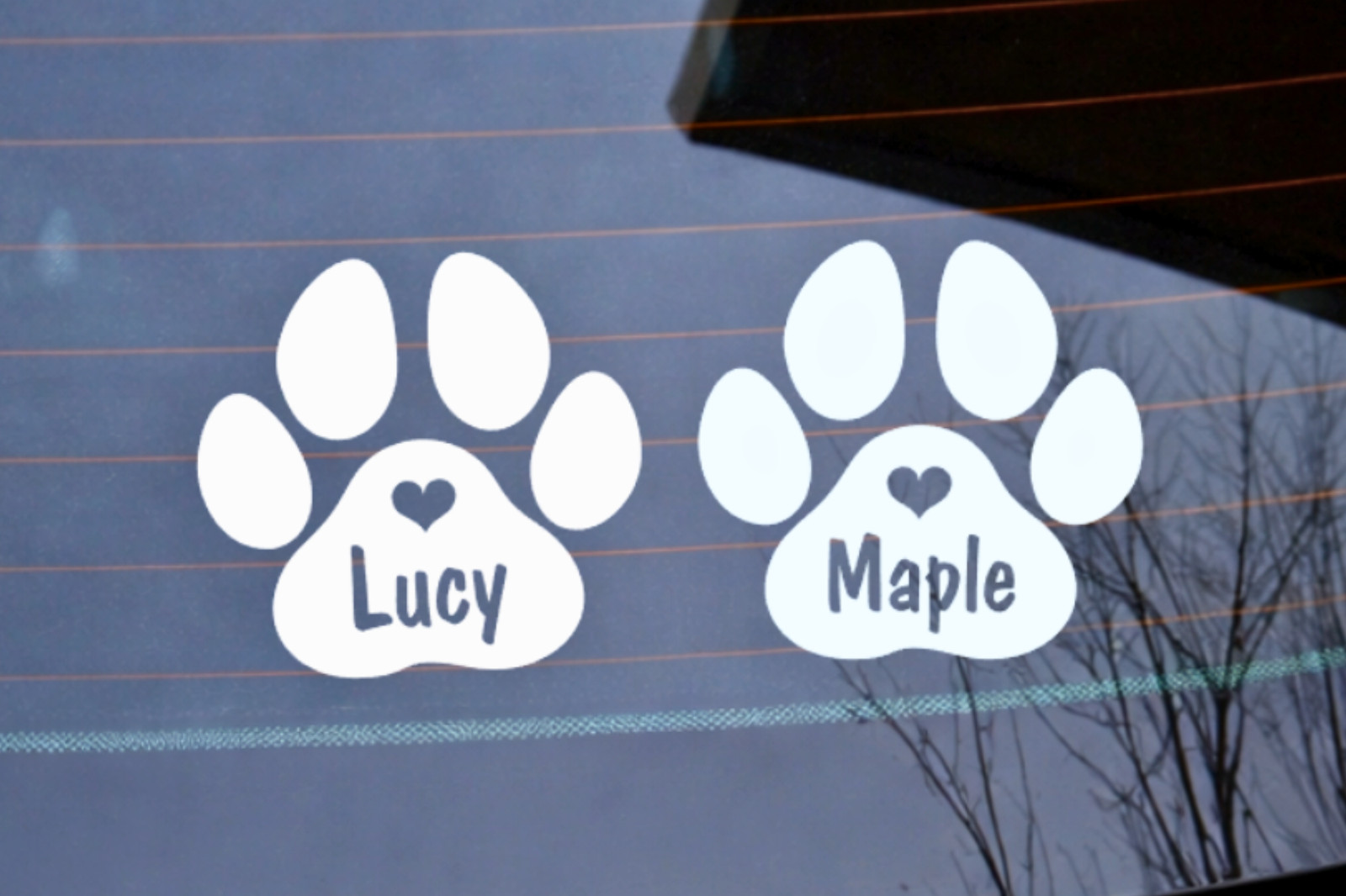 2pcs Personalised Paw Print wi - огляд і ціна Pet Portrait Custom